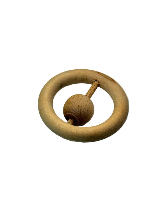 Unknown Wooden Ring Rattle Baby Toy