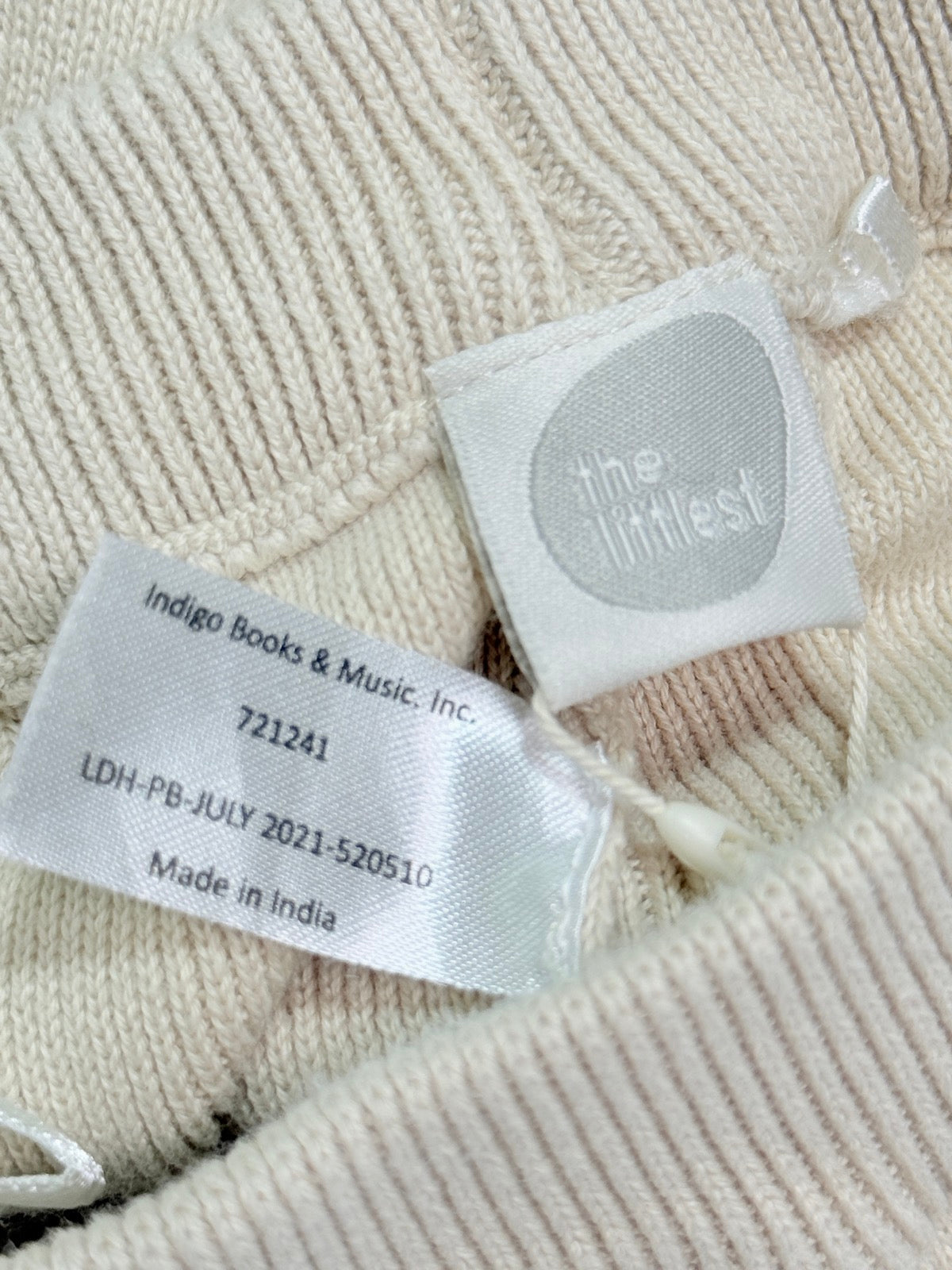 The Nest Beige Knit Romper Set 12-18m