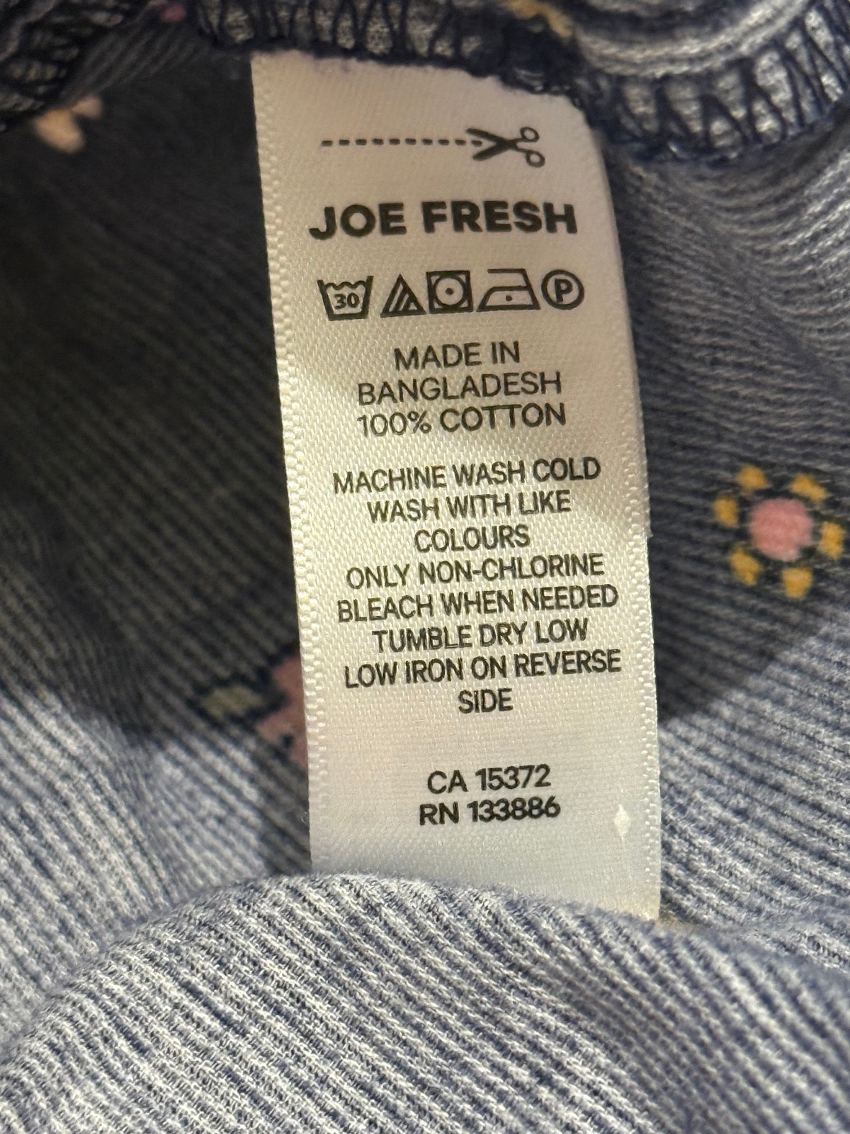 Joe Fresh Floral Corduroy Dress 6-12M