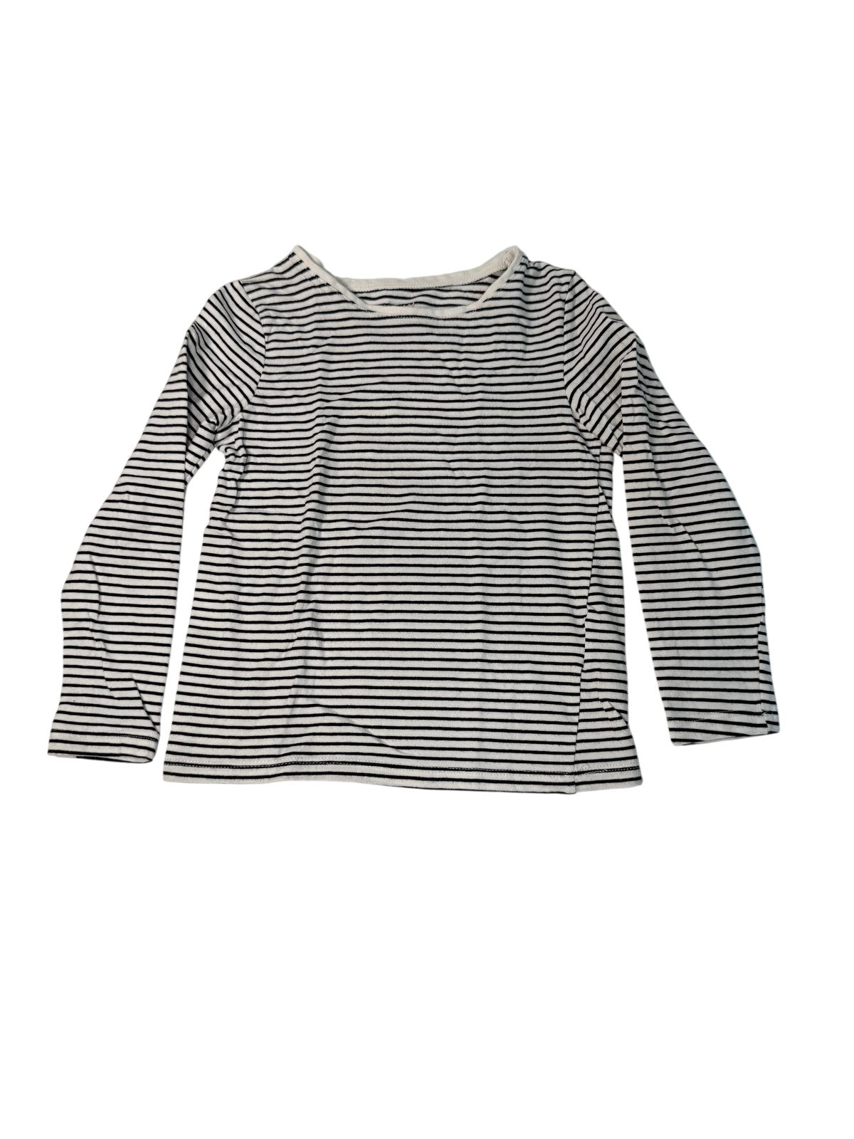H&M Black White Striped Long Sleeve T-Shirt 4-6Y