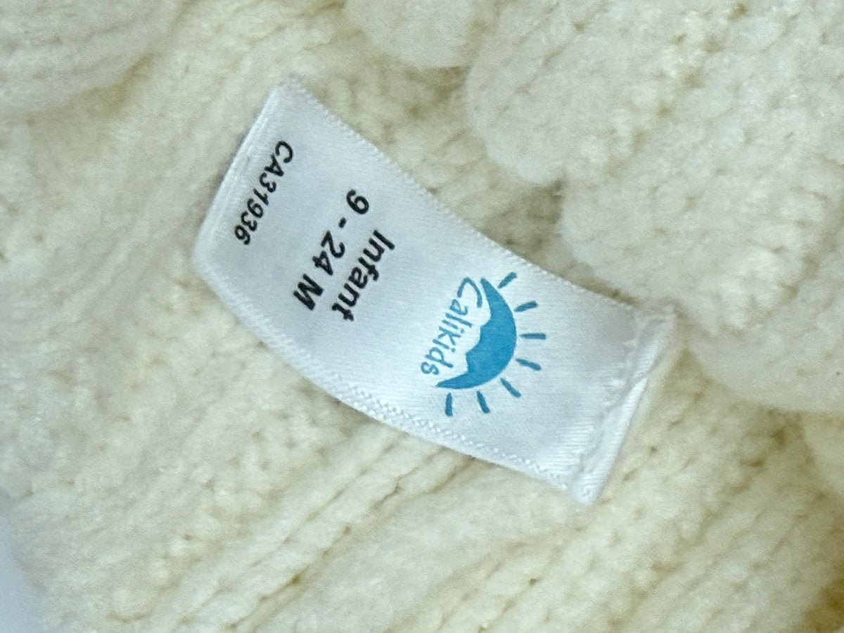 Calikids Cream Pom Pom Hat Infant 9-24M
