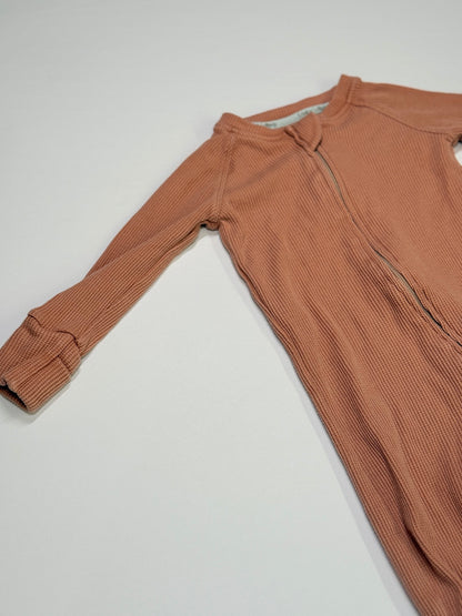 Loulou Lollipop Waffle Zip Romper 6-12m