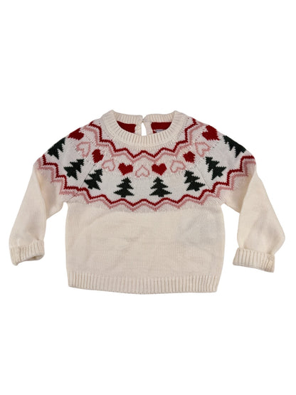 MO kids Fair Isle Christmas Tree Sweater 9/12M