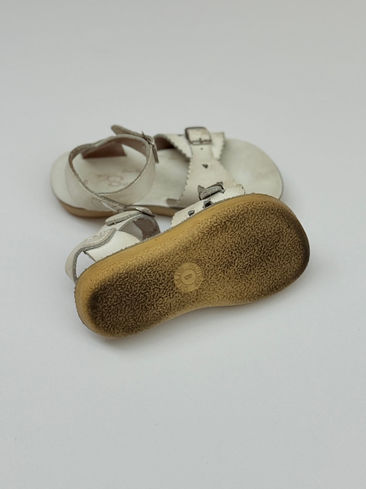 Salt Water Sandals Sun-San Sweetheart White Size 8