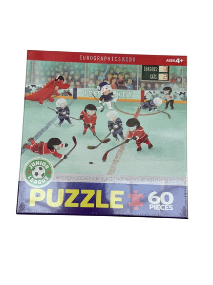 Sealed Brand New EuroGraphics Kids Hockey 60-Piece Puzzle