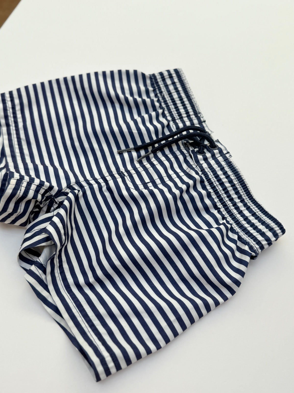 FatFace Navy Stripe Swim Shorts Size 4/5