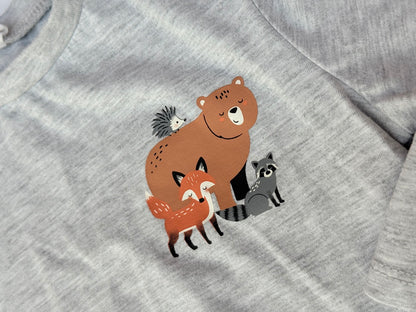 PL Kids Gray Woodland Animals Long Sleeve 4T