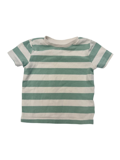 Pekkle Green Striped T-Shirt 6M