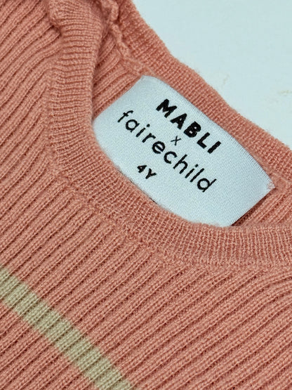 Mabli x Fairechild Striped Merino Wool Sweater Set 4Y