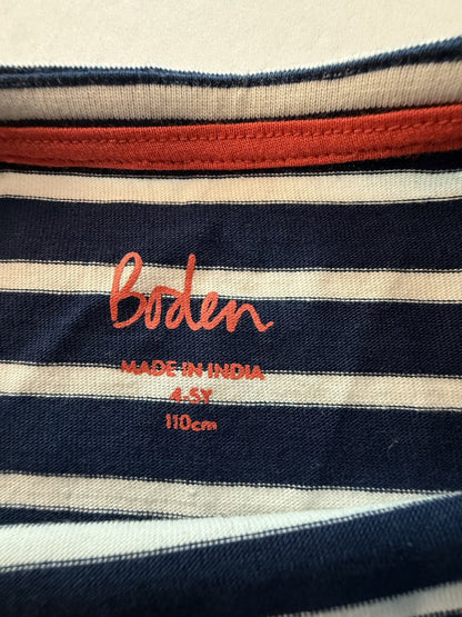 Boden Striped Long Sleeve Top 4-5Y