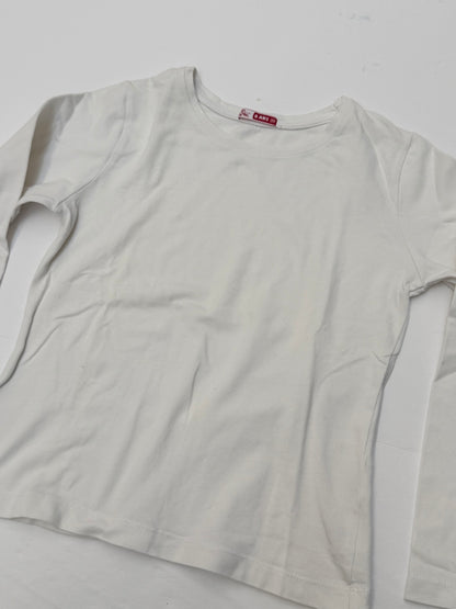 DPAM White Long Sleeve T-Shirt Size 8