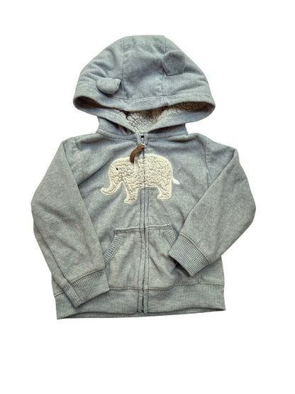 Carter's Gray Elephant Sherpa Hoodie 18m