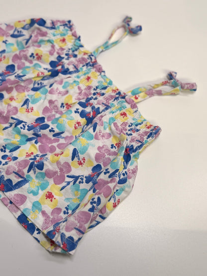 Joe Fresh Floral Smocked Tank Top 6-12m
