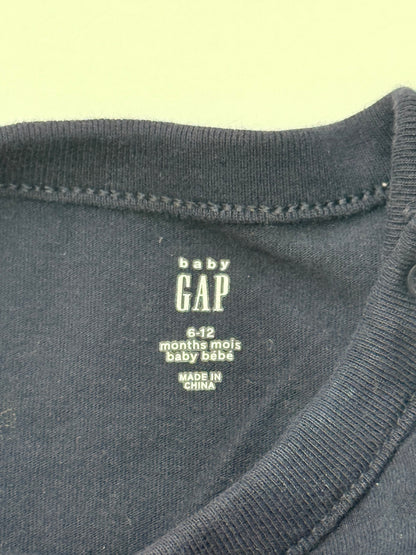 Baby Gap Navy Pocket Bear Bodysuit 6-12M