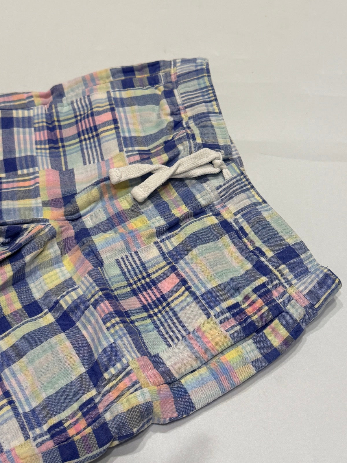 Janie and Jack Striped Polo Madras Shorts Set Size 3