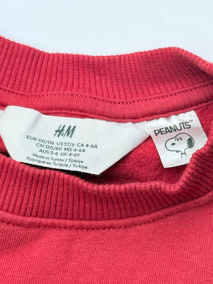H&M Peanuts Snoopy Christmas Sweatshirt Size 5T/6