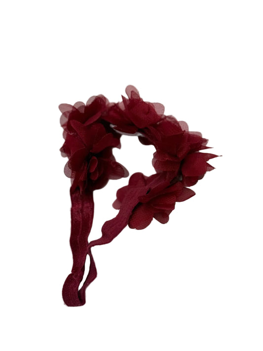 Burgundy Flower Crown Headband