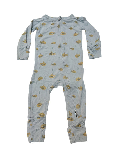 Loulou Lollipop Submarine Zip Romper 6-12M