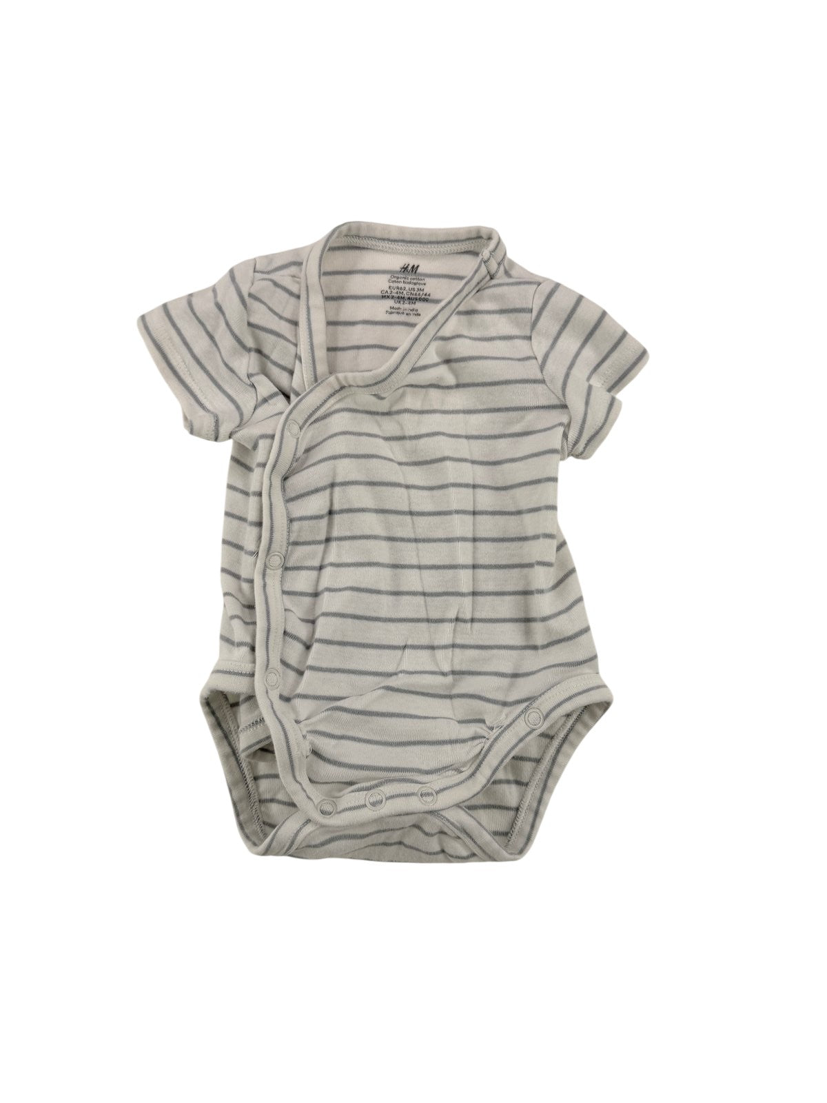 H&M Striped Kimono Bodysuit 3M