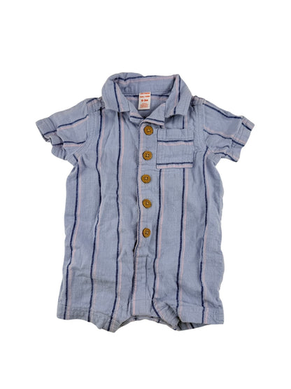 Joe Fresh Blue Striped Romper 0-3M