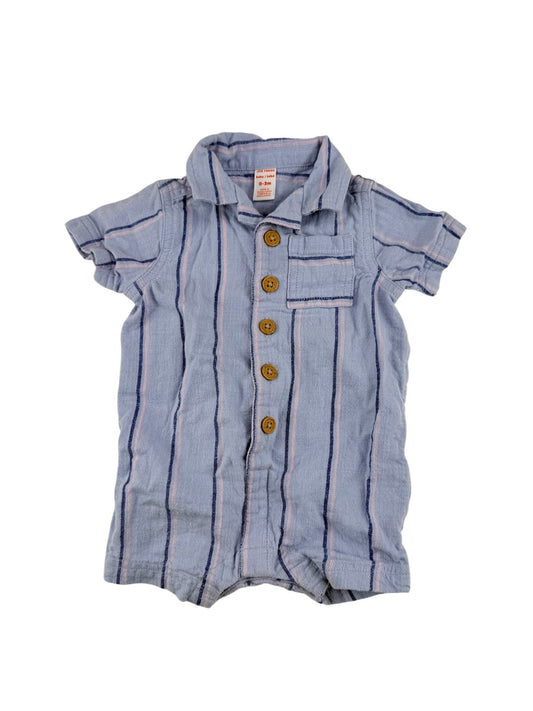 Joe Fresh Blue Striped Romper 0-3M