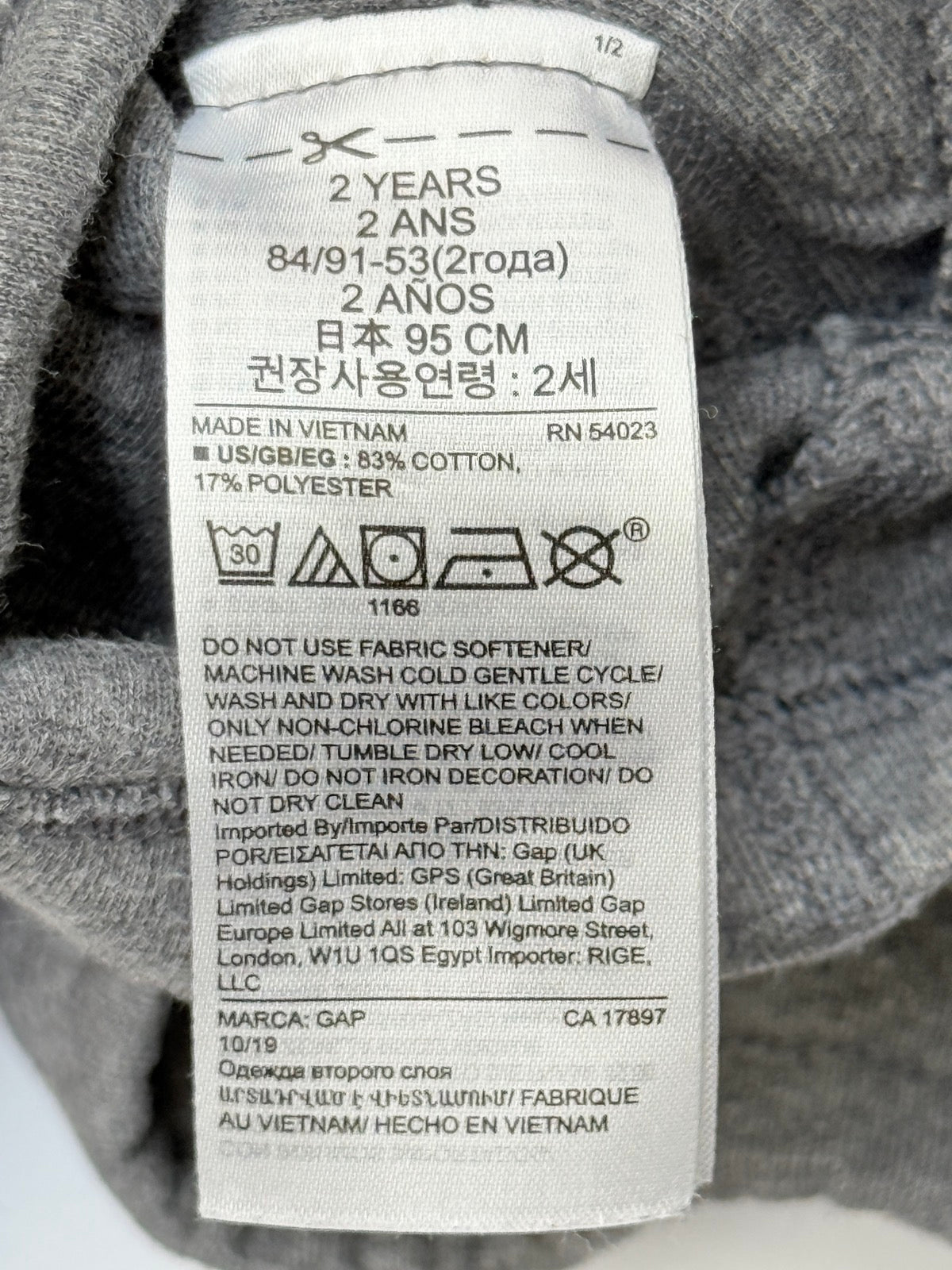 Baby Gap Gray Zip Pocket Shorts 2T