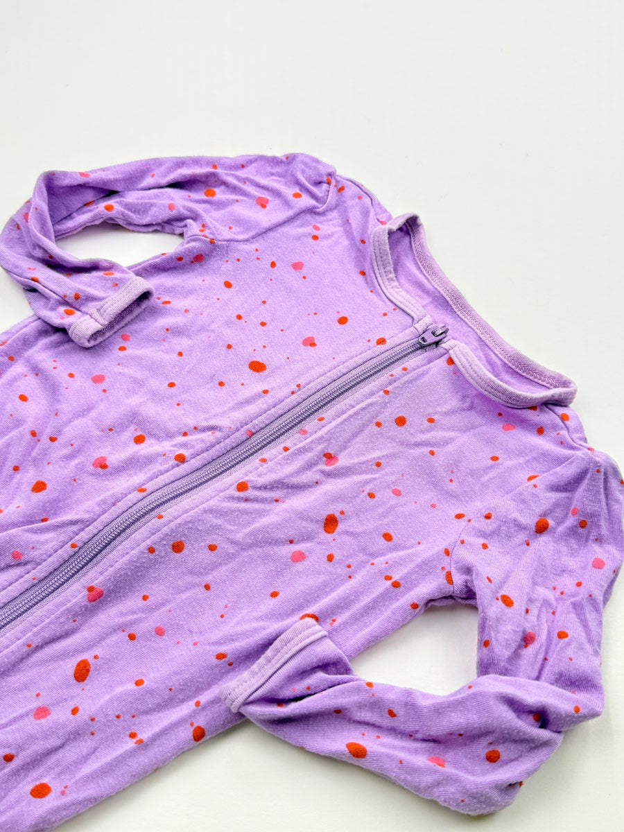 Rockets of Awesome Purple Splatter Sleeper 6-12M