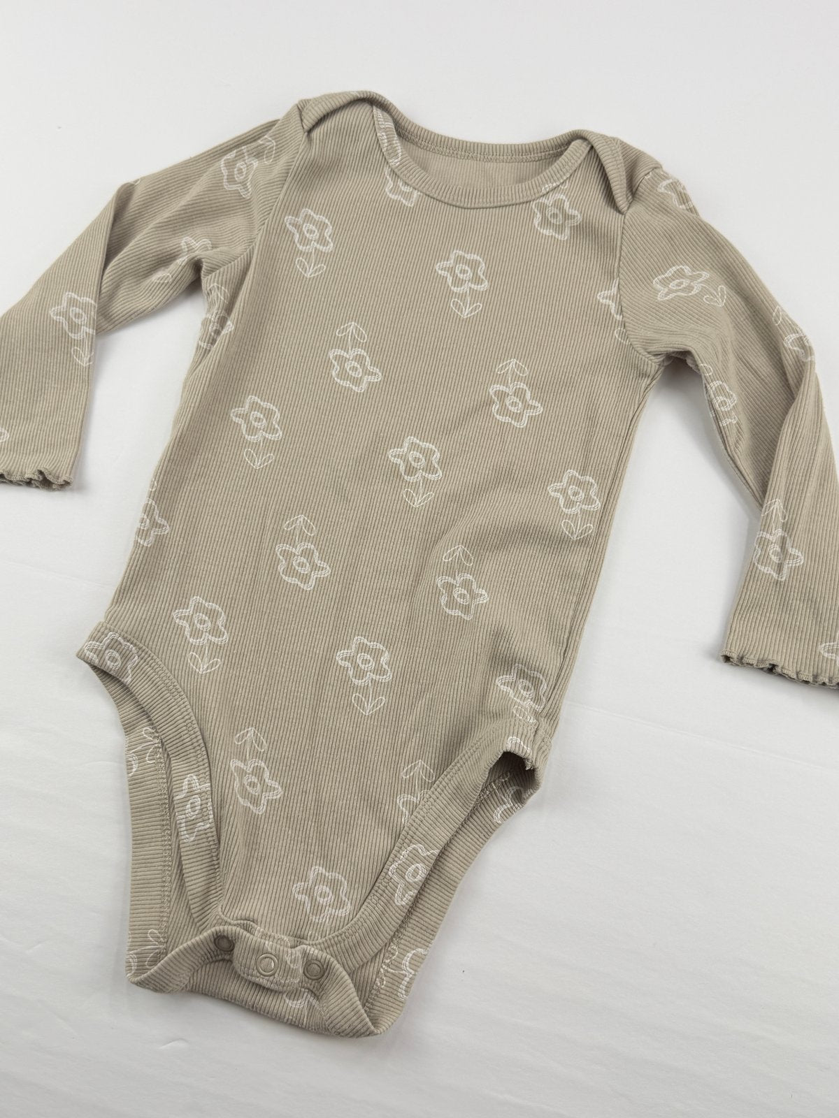 George Baby Floral Ribbed Bodysuit 18-24M