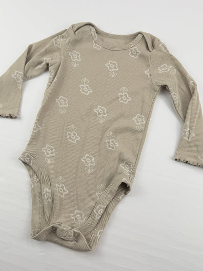 George Baby Floral Ribbed Bodysuit 18-24M
