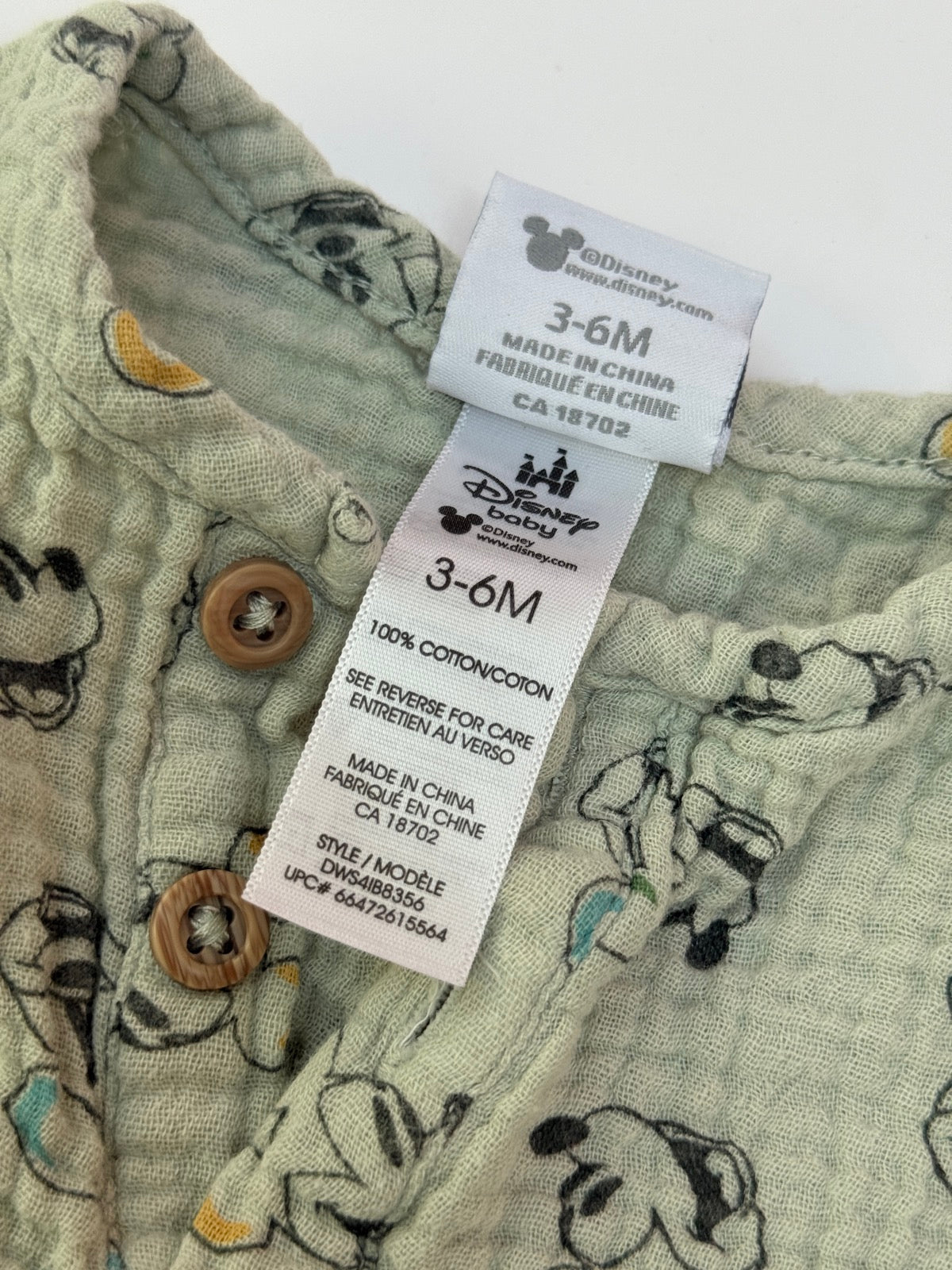 Disney Baby Mickey Mouse Muslin Set 3-6M