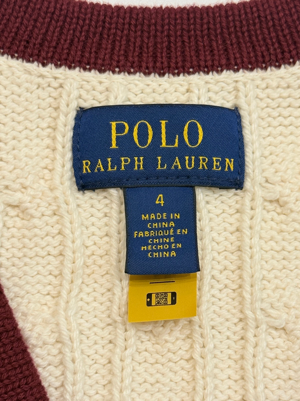 Polo Ralph Lauren Cricket Cardigan Sweater Size 4