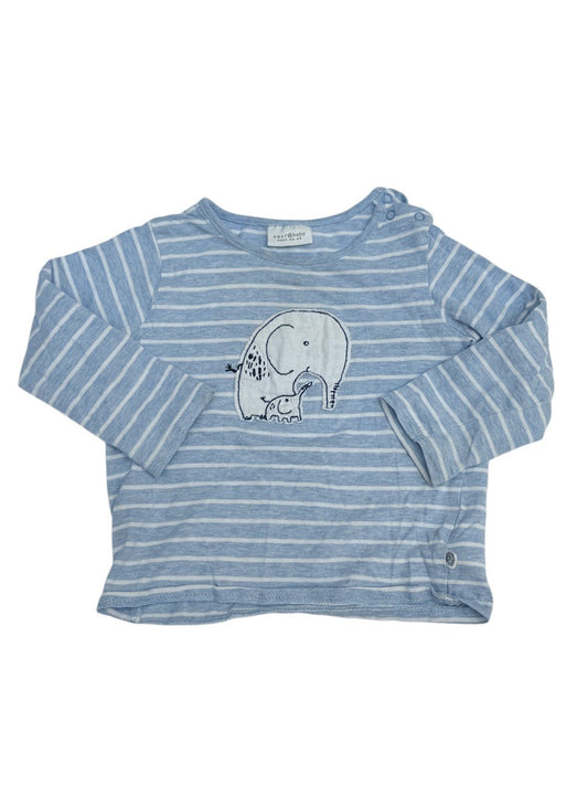 Next Baby Blue Stripe Elephant Top Newborn