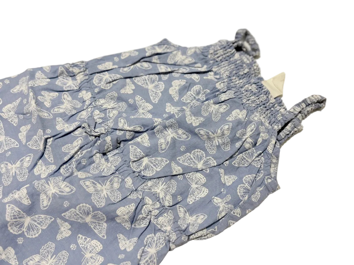 H&M Blue Butterfly Jumpsuit 9-12M