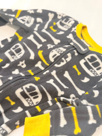 Old Navy Dinosaur Skeleton Fleece Sleeper 6-12M