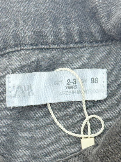 Zara Denim Button-Front Shirt Dress 2-3Y