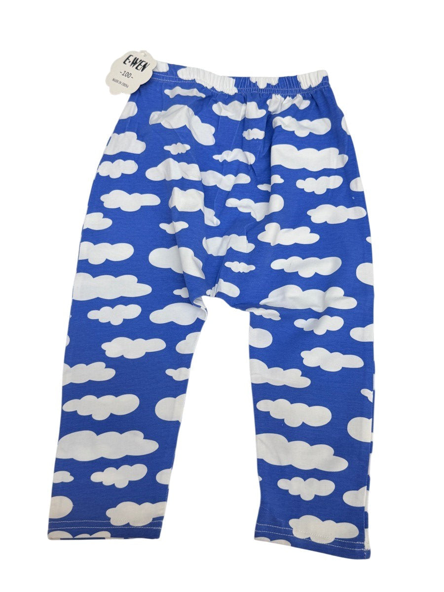 NWT - E.Wen Blue Cloud Print Pants 3T