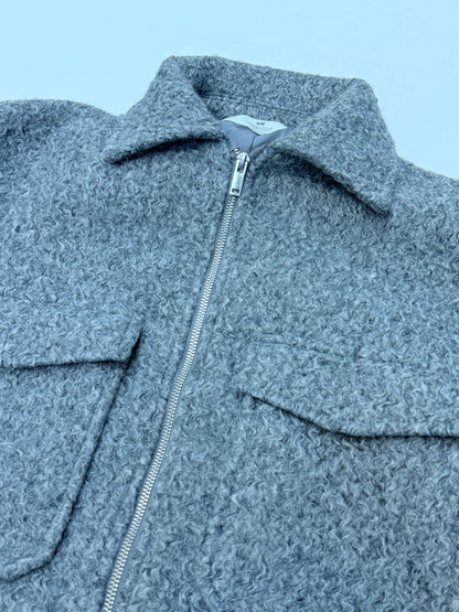 H&M Grey Bouclé Zip Jacket Size 12-13Y