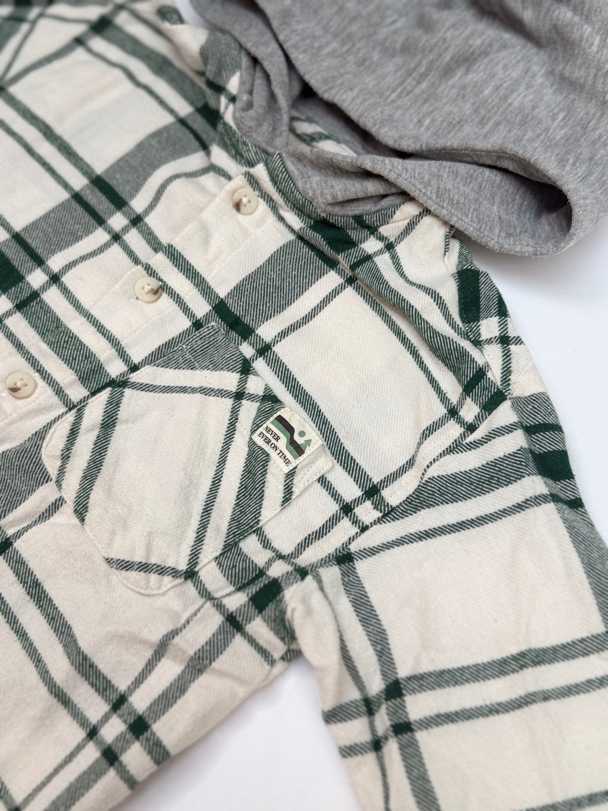 Zara Plaid Hooded Flannel Shirt 2-3Y