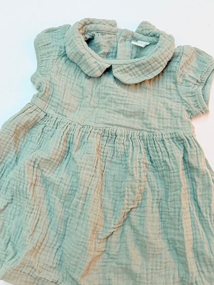 PL·Baby Sage Muslin Collar Dress 24M