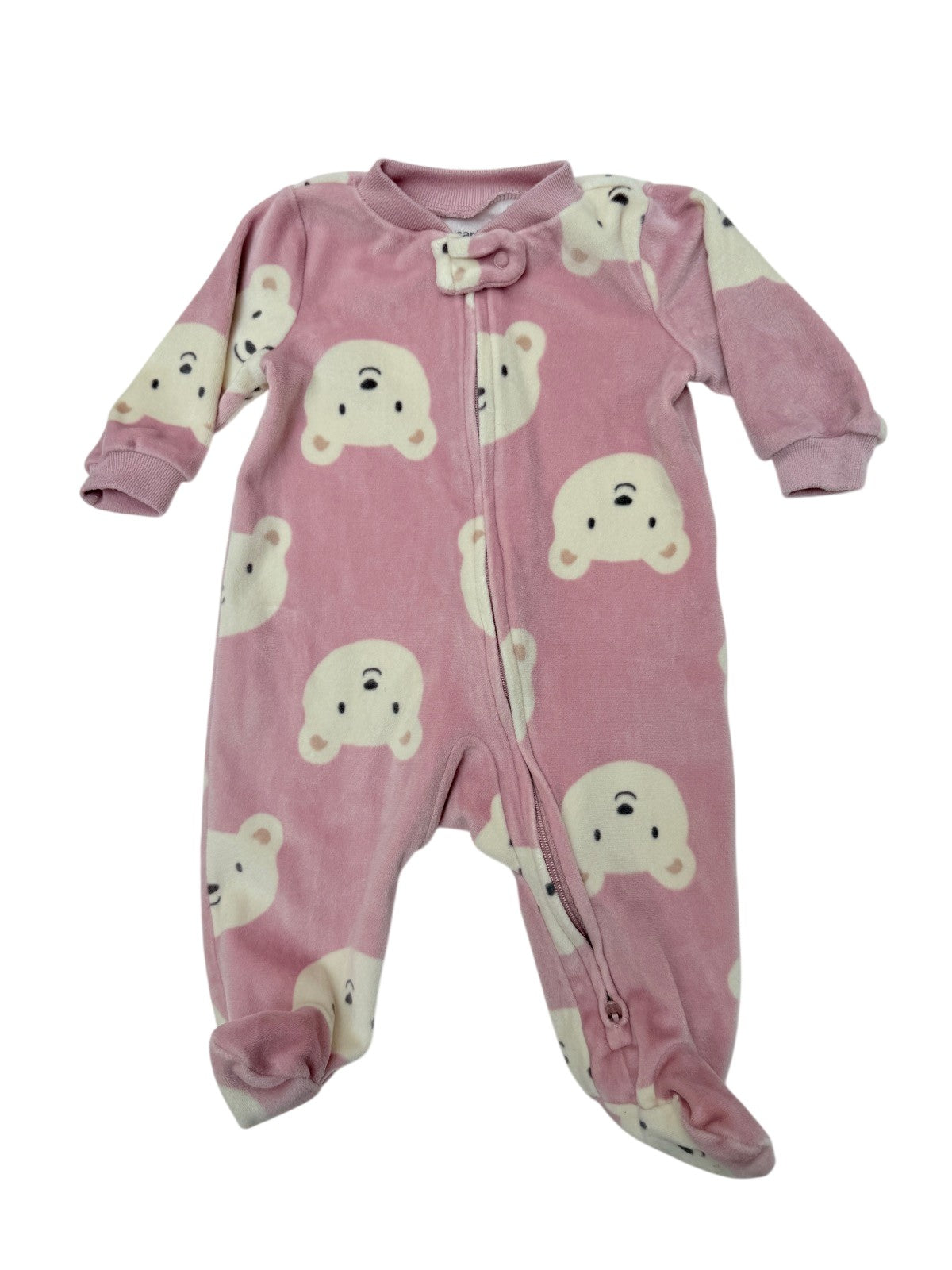 Carter's Bear Print Fleece Footed Sleeper 3M