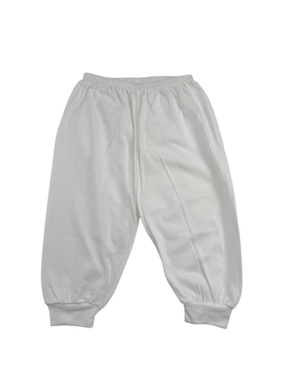 White Cotton Jersey Pants