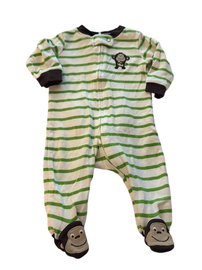 Carter's Monkey Striped Footed Sleeper 3M