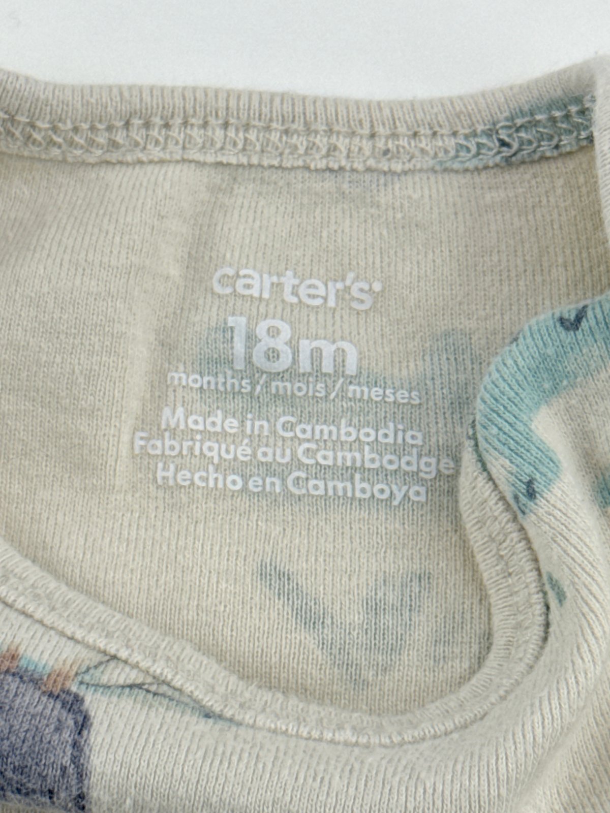 Carter's Safari Animal Bodysuit 18M