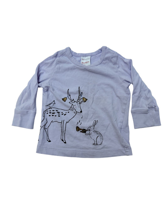 Hanna Andersson Deer Rabbit T-Shirt 12-18M