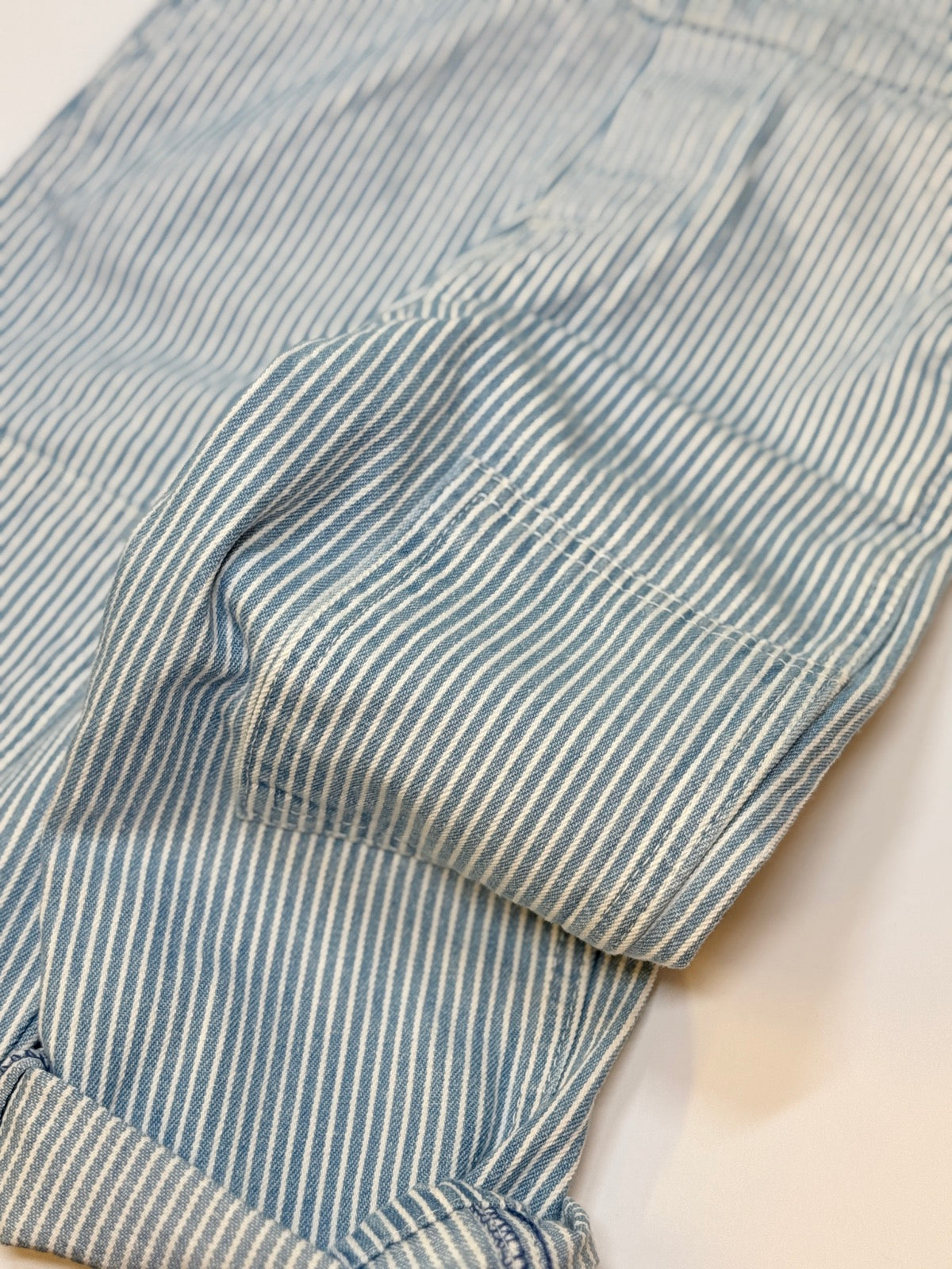 Hey Gang Hickory Stripe Overalls Size 2-3
