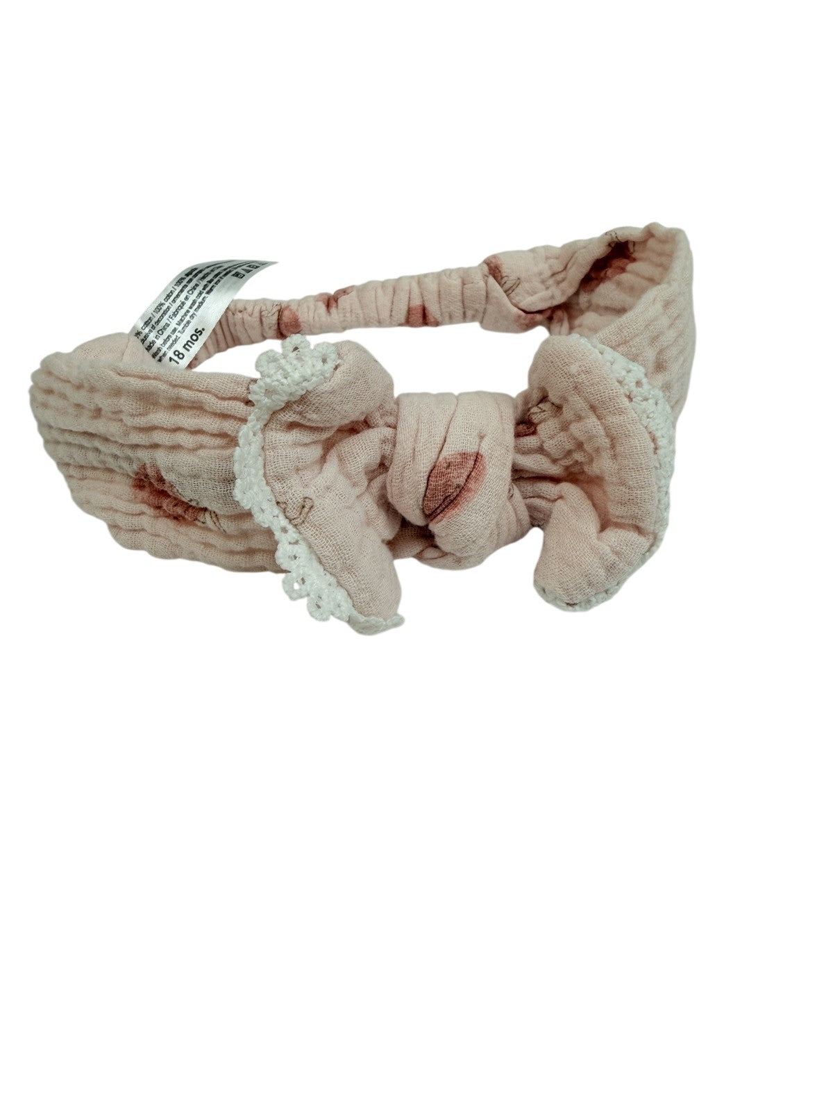 Floral Muslin Bow Headband 18 Months