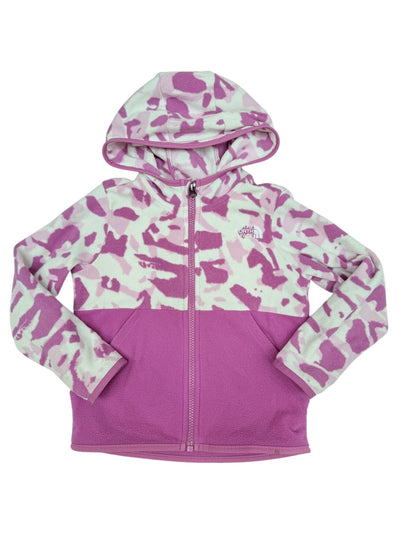 The North Face Pink Camo Fleece Hoodie 4T