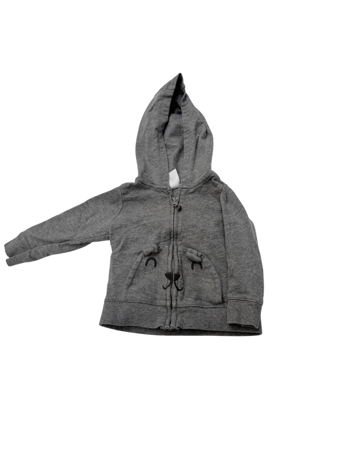Carter's Bear Face Zip Hoodie 12M
