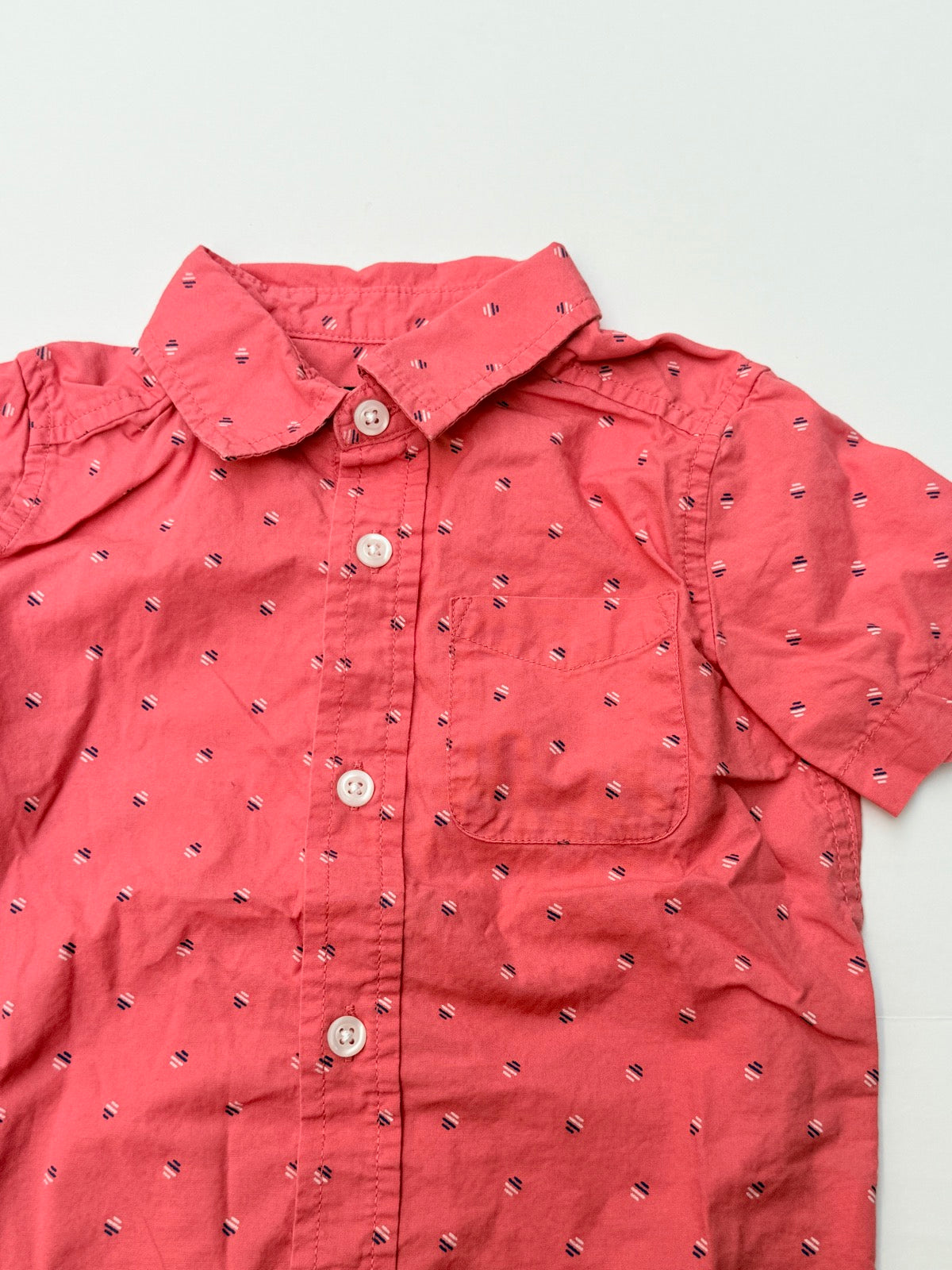 The Children's Place Coral Dot Print Shirt 3T