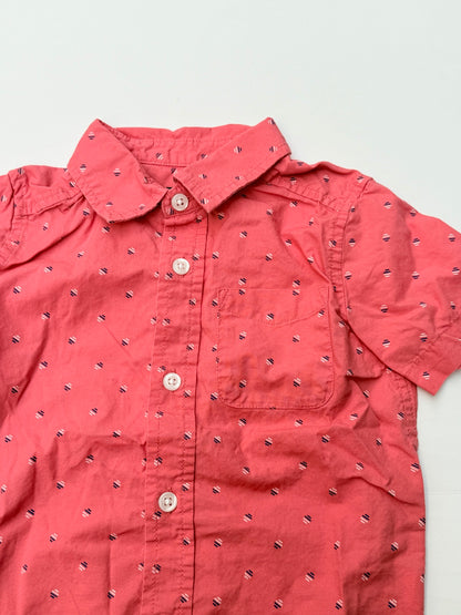 The Children's Place Coral Dot Print Shirt 3T